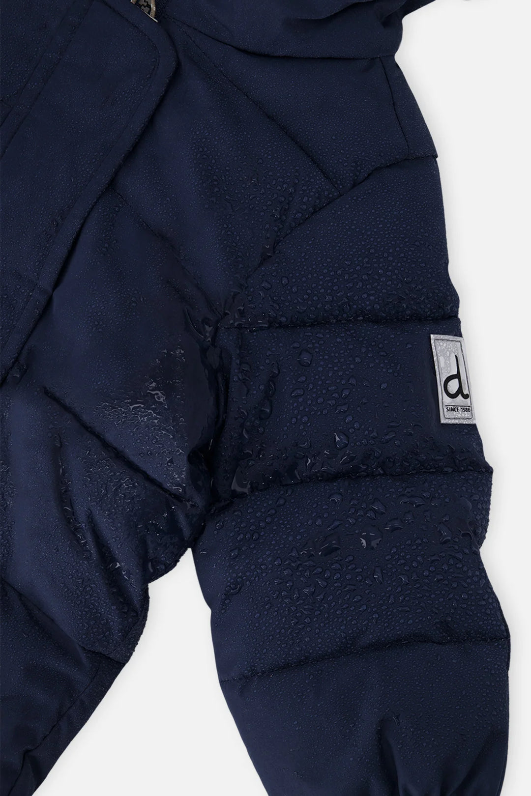 Deux Par Deux Baby Cloud One Piece Snowsuit Adapted For Car Seats - Dark Blue