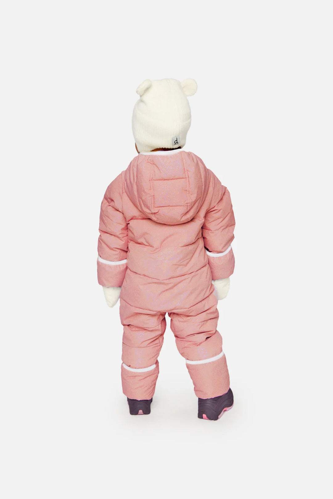 Deux Par Deux Baby Cloud One Piece Snowsuit Adapted For Car Seats - Dusty Pink
