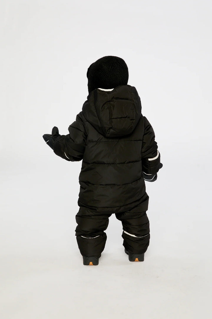 Deux Par Deux Baby Cloud One Piece Snowsuit Adapted For Car Seats - Black