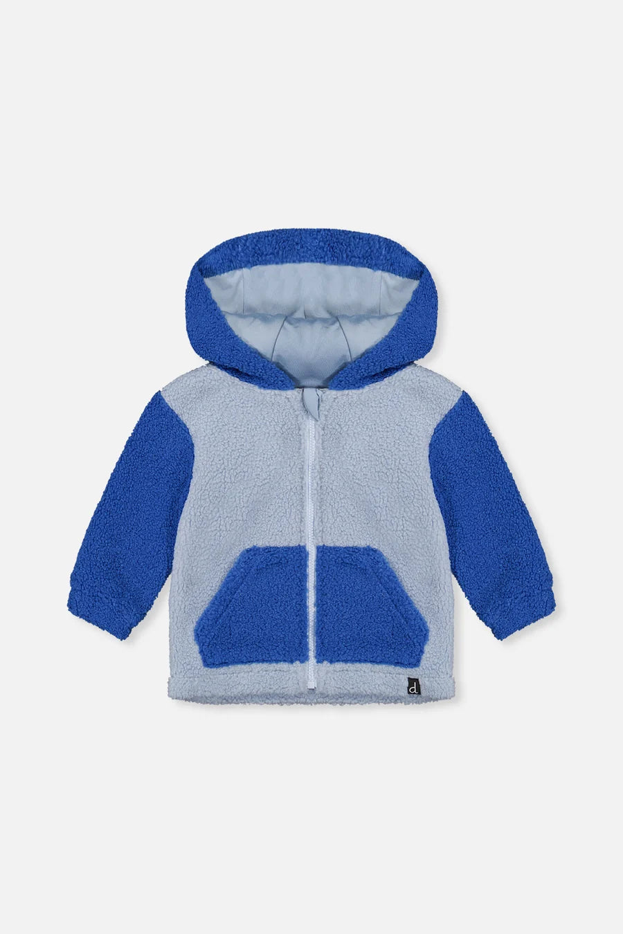 Deux Par Deux Sherpa Hooded Jacket - Bijou Blue