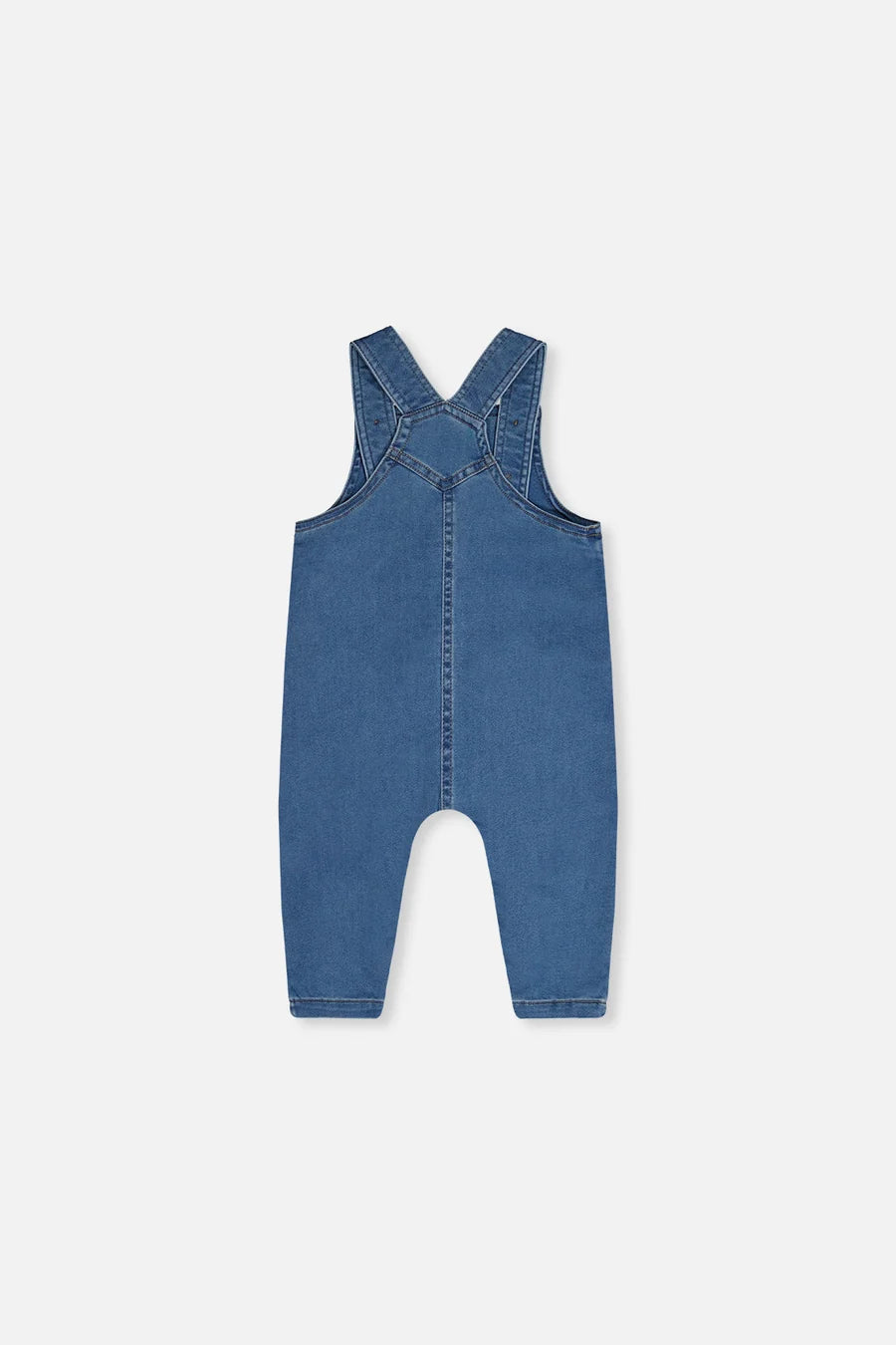Deux Par Deux French Terry Denim Overall - Light Blue Denim