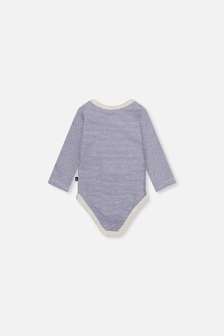 Deux Par Deux Orgnic Cotton Onesie - Printed Blue Stripe