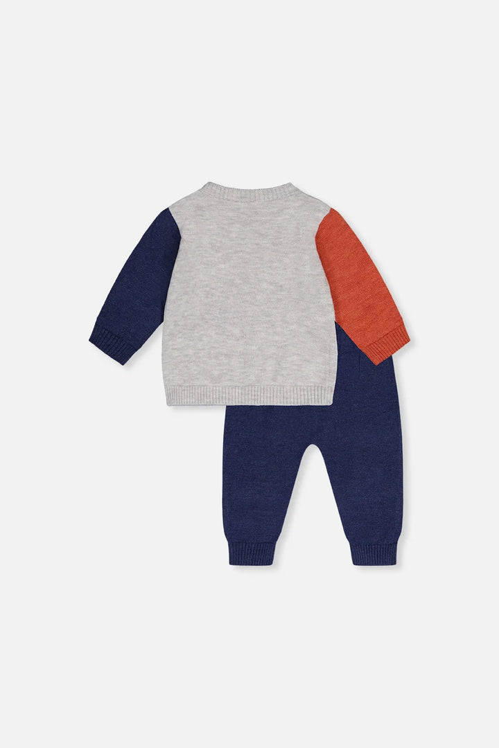 Deux Par Deux Knitted Top and Pant Set - Bijou Blue