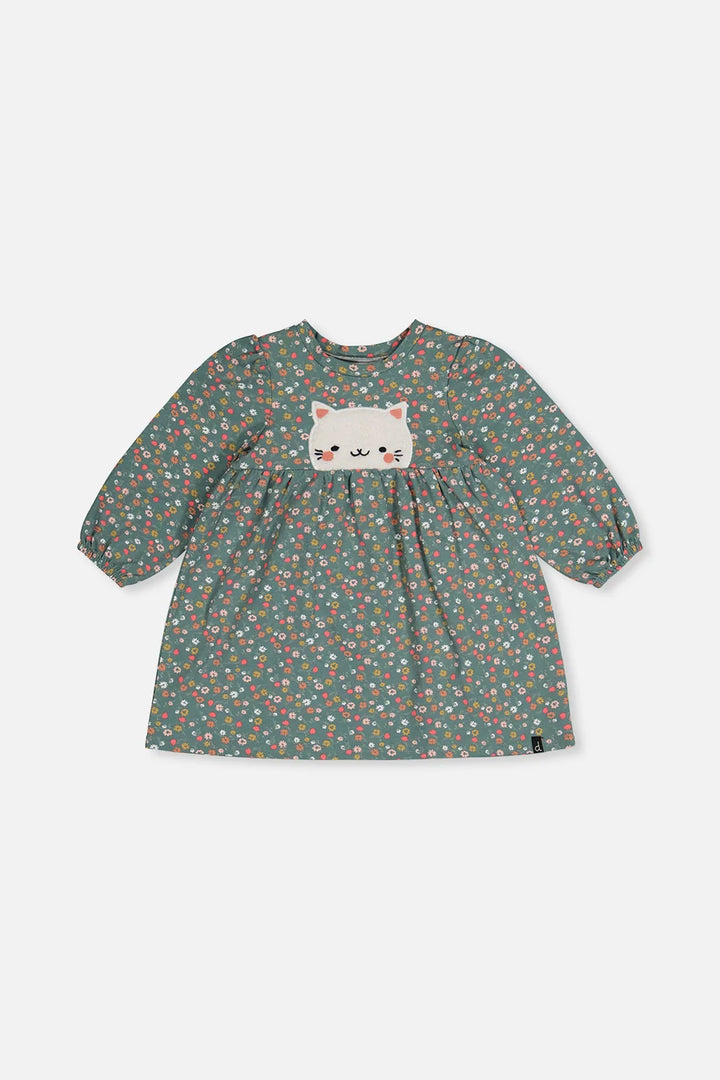 Deux Par Deux Organic Cotton Printed Dress - Ditsy Flower