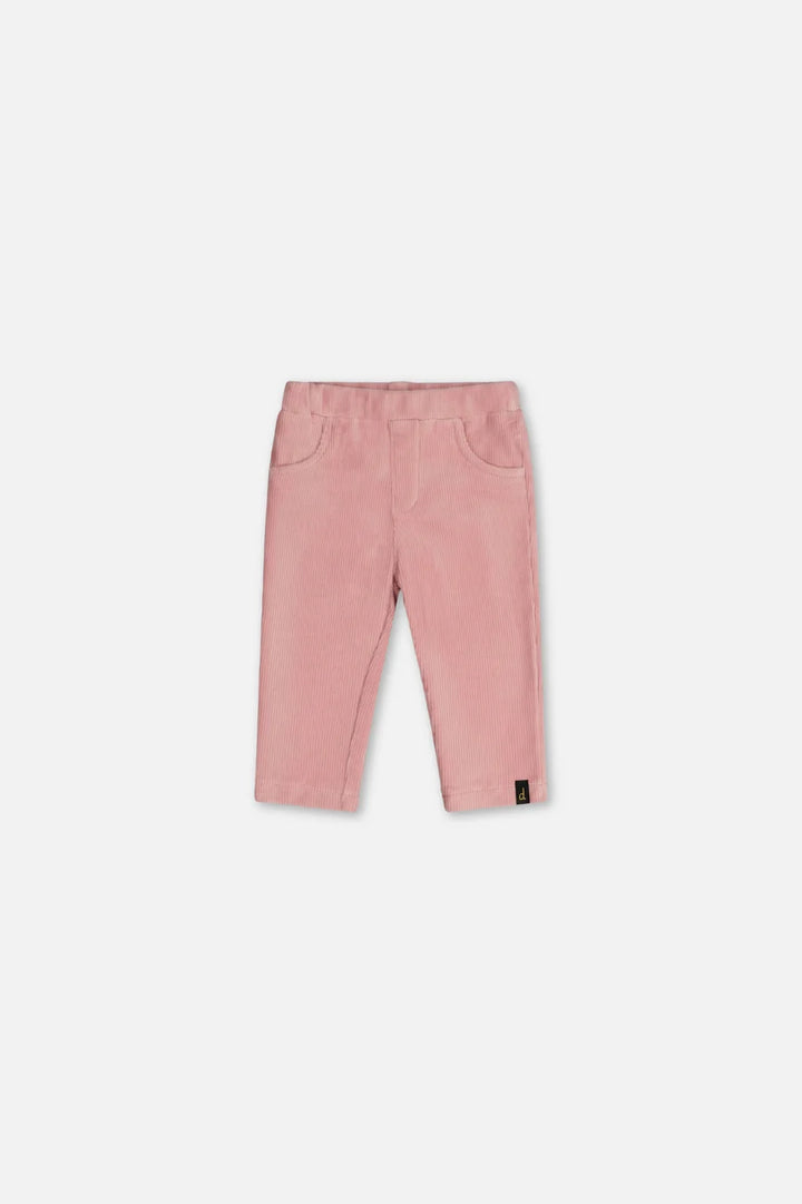 Deux Par Deux Baby Stretch Velour Treggings - Silver Pink
