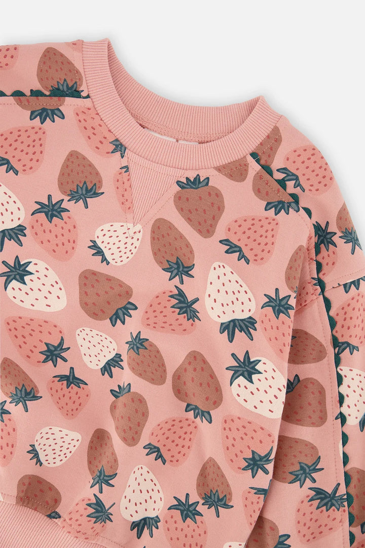 Deux Par Deux Sweatshirt - Big Strawberry