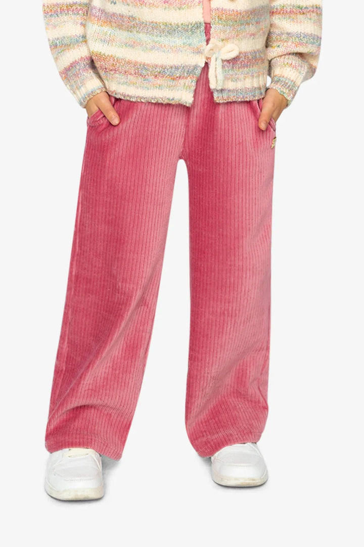 Deux Par Deux Velour Flare Pant - Rose Wine