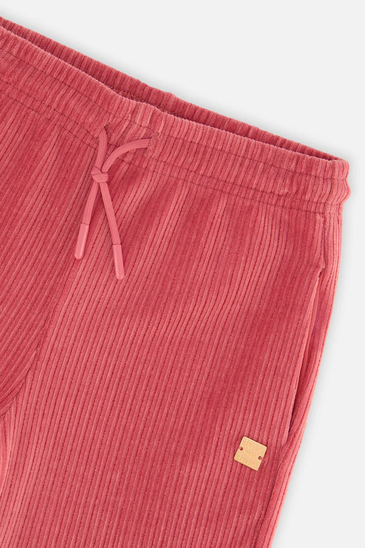 Deux Par Deux Velour Flare Pant - Rose Wine