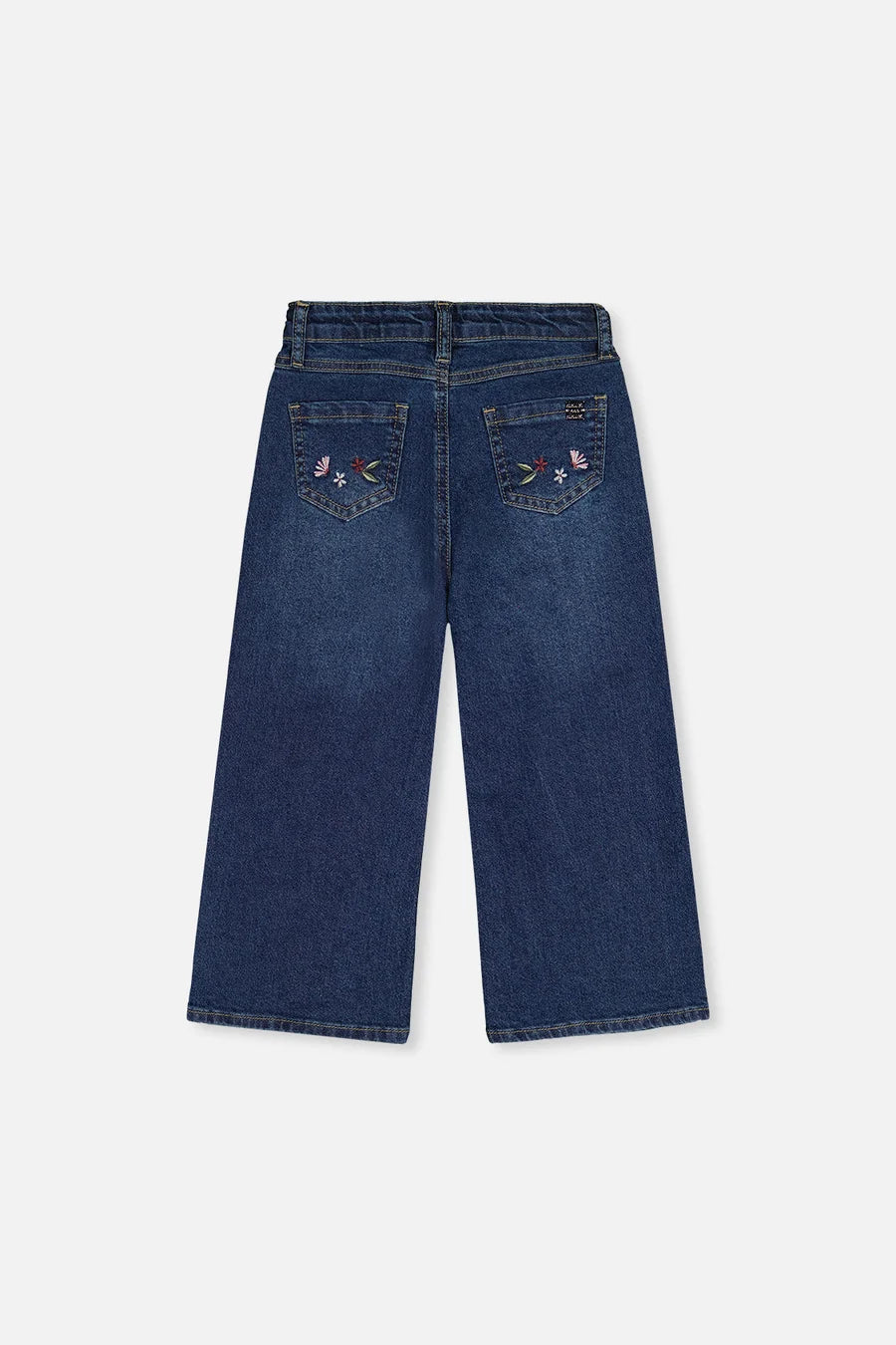 Deux Par Deux Jeans with Flower Embroidery - Light Blue