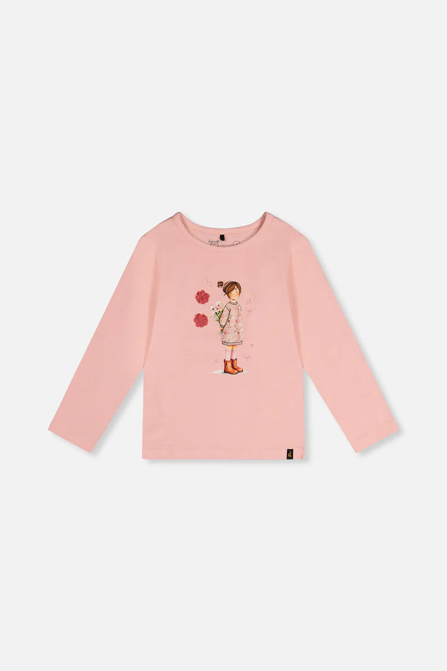 Deux Par Deux Organic Cotton Jersey T-Shirt Pale Dusty Pink