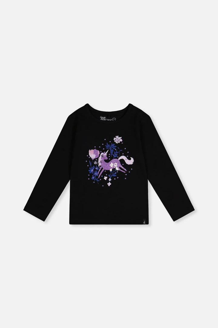 Deux Par Deux Organic Jersey T-Shirt - Anthracite/Black
