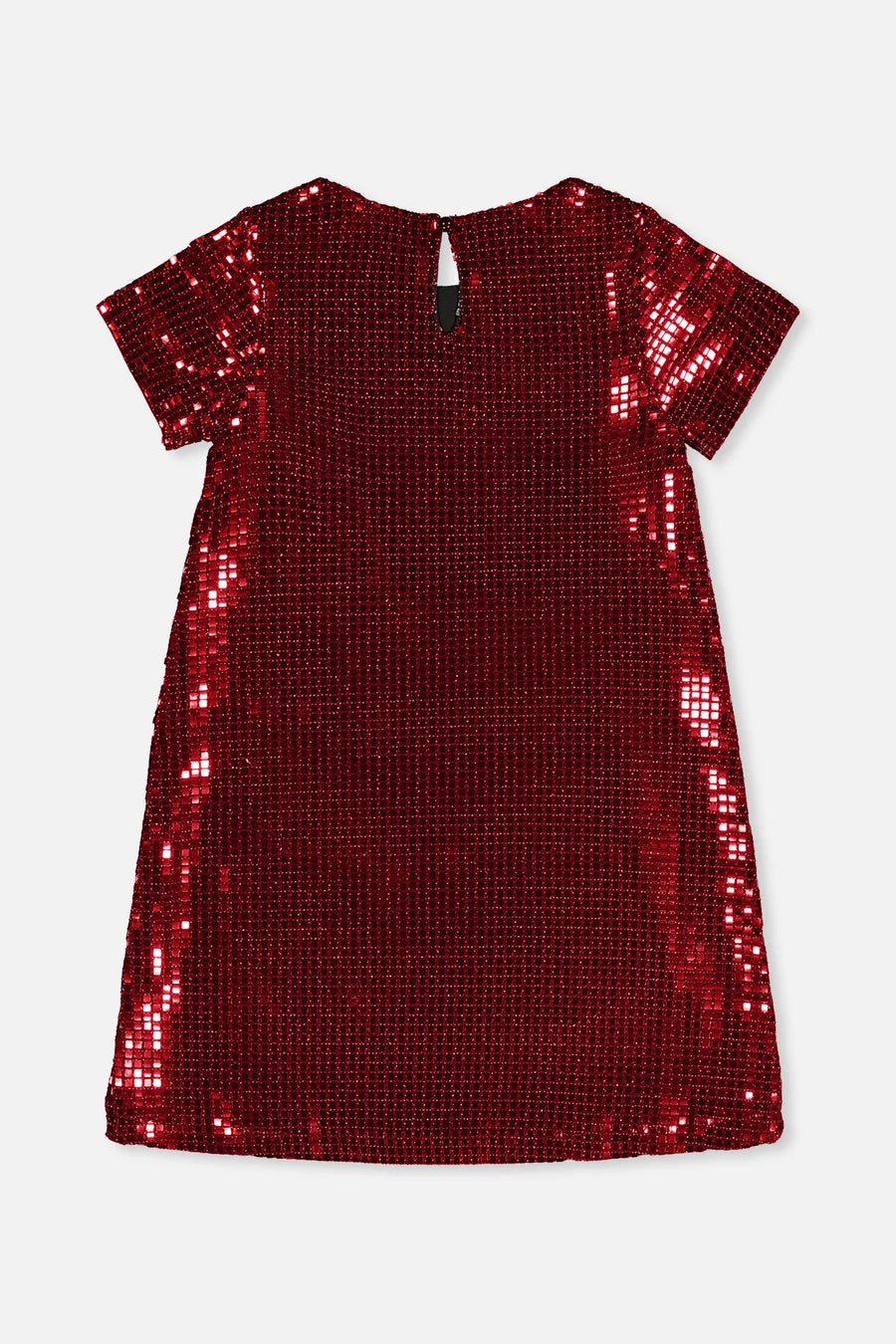 Deux Par Deux Short Sleeve A-Line Dress - Jester Red