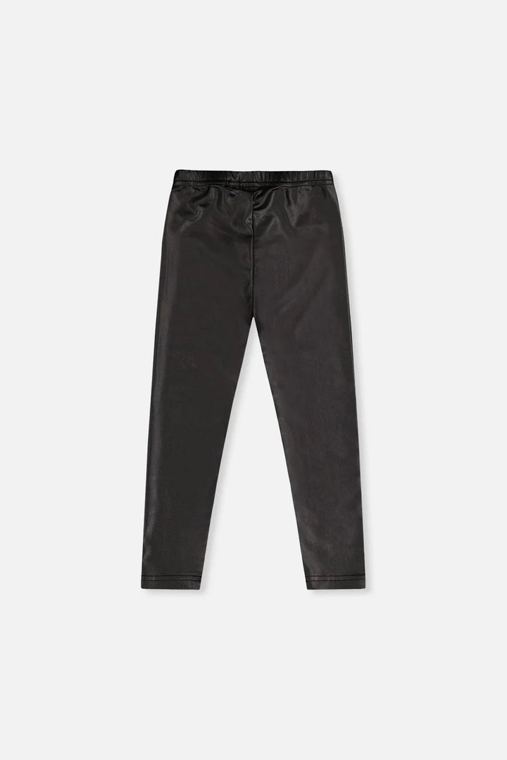 Deux Par Deux Faux Leather Leggings - Anthracite