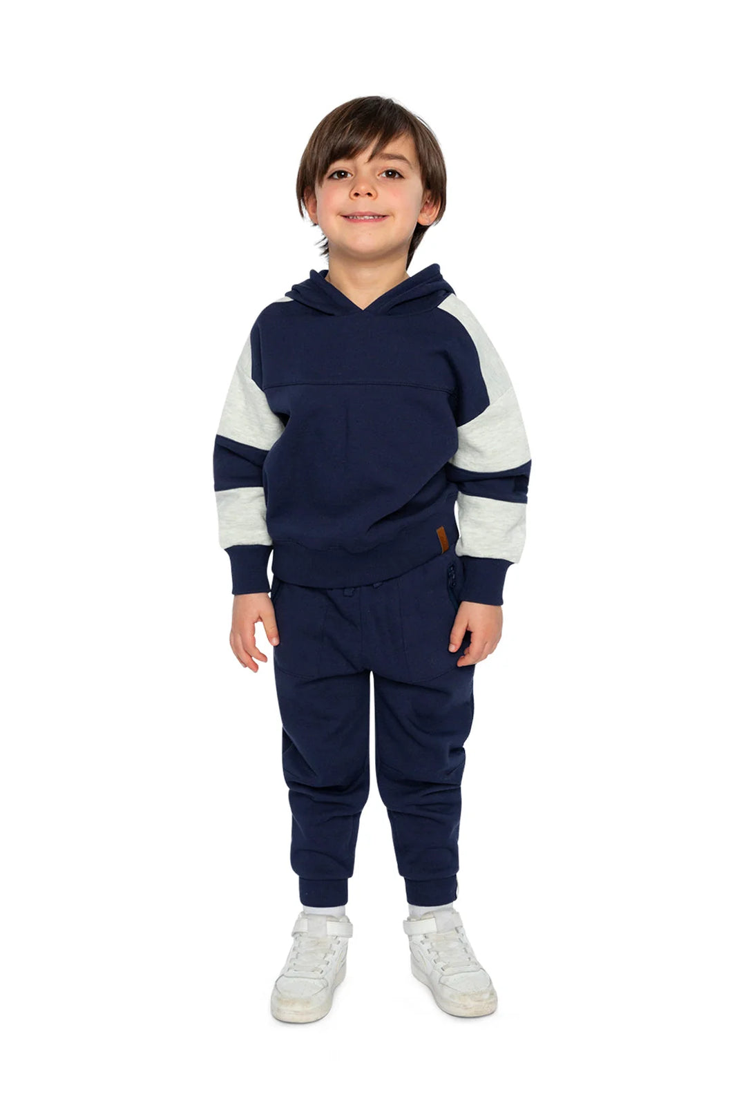Deux Par Deux Fleece Sweatpants With Pockets Dark Blue