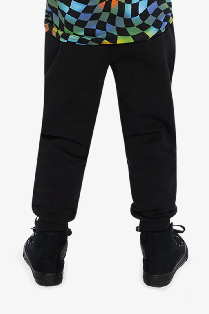 Deux Par Deux Fleece Sweatpants With Pockets Black