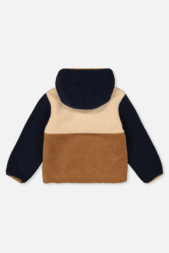 Deux Par Deux Reversible Mid-Season Jacket - Blue/Beige
