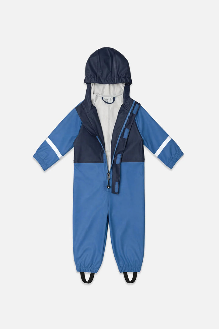 Deux Par Deux Baby Rain Suit - Blue
