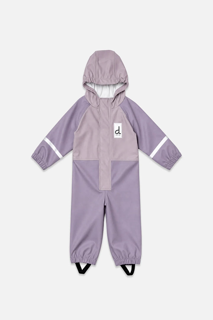 Deux Par Deux Toddler Rain Suit - Mauve