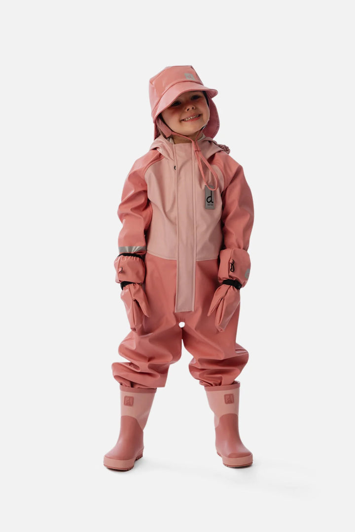 Deux Par Deux Toddler Rain Suit - Pink