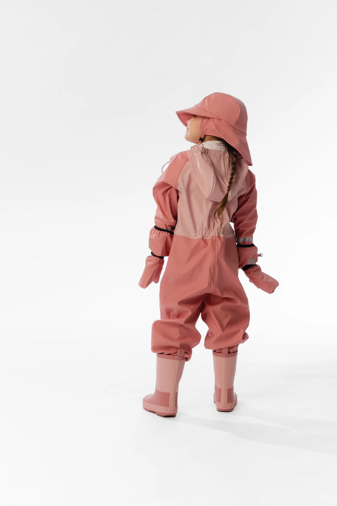 Deux Par Deux Toddler Rain Suit - Pink