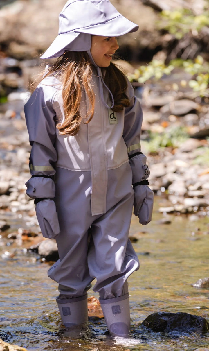 Deux Par Deux Toddler Rain Suit - Mauve
