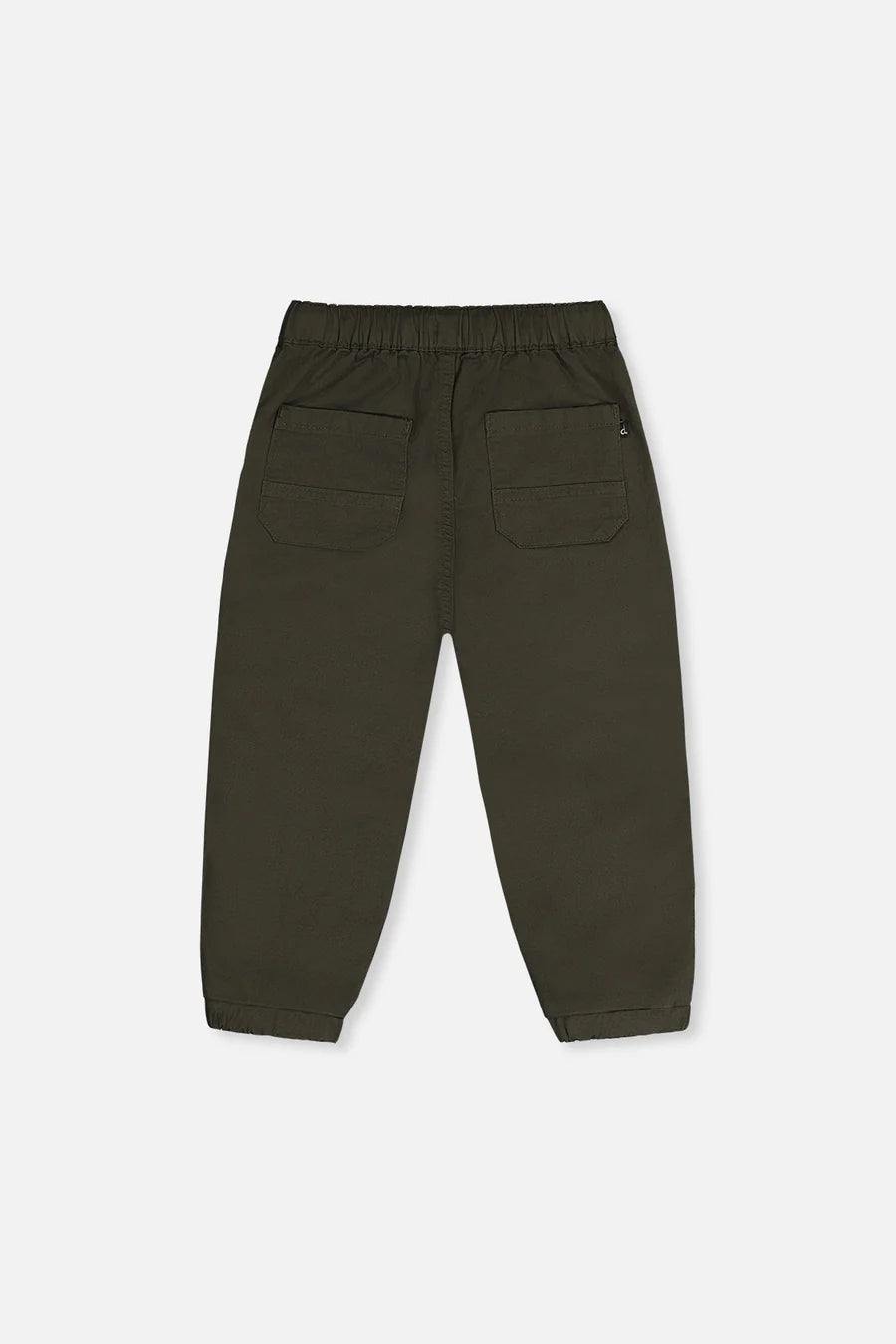 Deux Par Deux Stretch Canvas Jogger Pants with Patch - Beetle