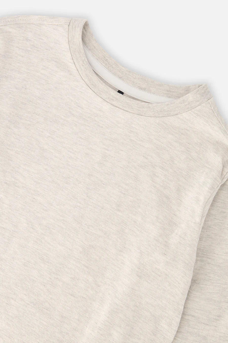 Deux Par Deux Organic Cotton Long Sleeve T-Shirt Heather Grey