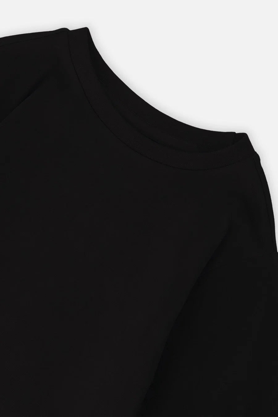 Deux Par Deux Organic Cotton Long Sleeve T-Shirt - Black