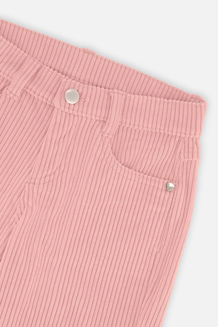 Deux Par Deux Stretch Corduroy Wide Leg Pant - Ash Rose/Pink