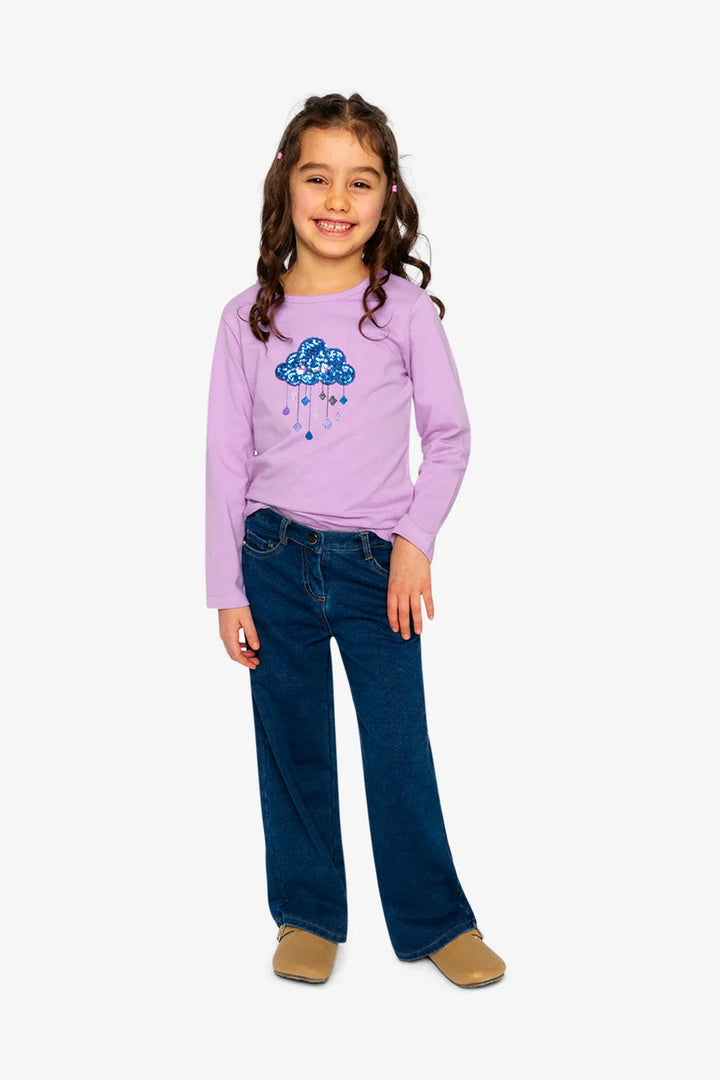 Deux Par Deux Wide Leg Jeggings - Navy Denim