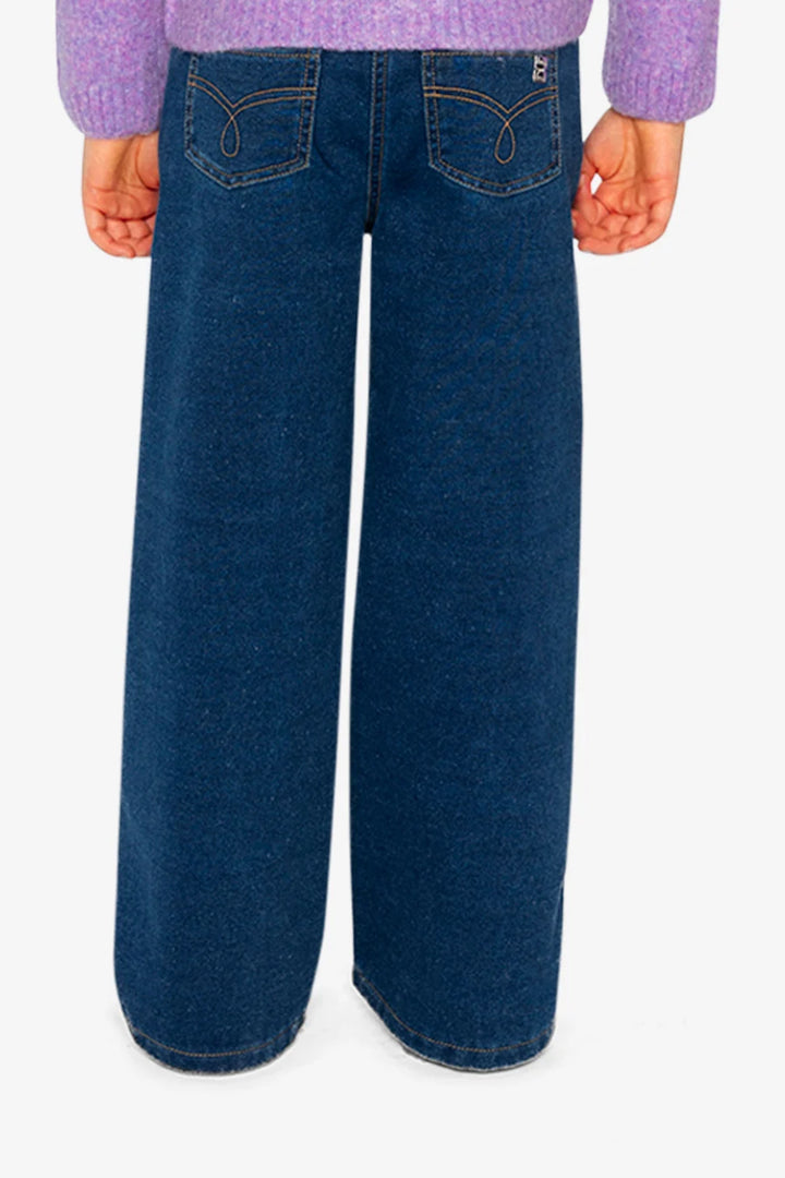 Deux Par Deux Wide Leg Jeggings - Navy Denim