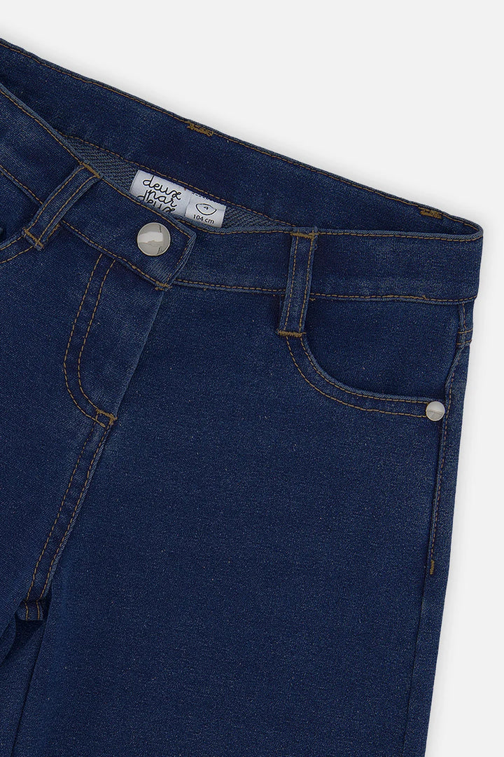 Deux Par Deux Wide Leg Jeggings - Navy Denim