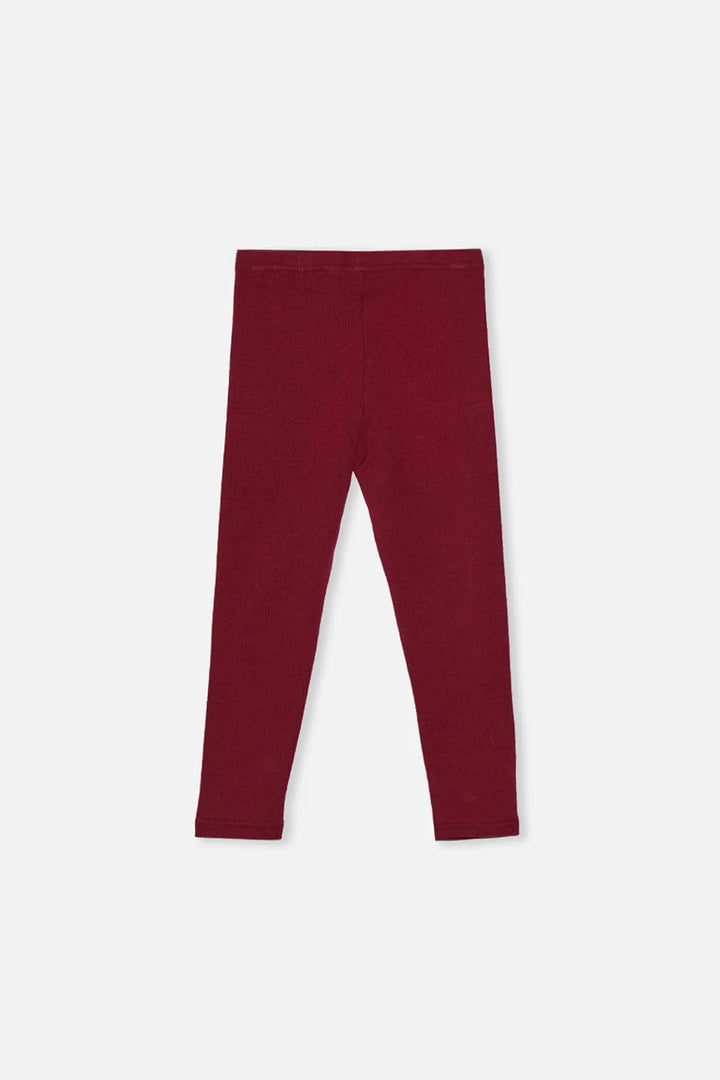 Deux Par Deux Ribbed Leggings - Chocolate Truffle