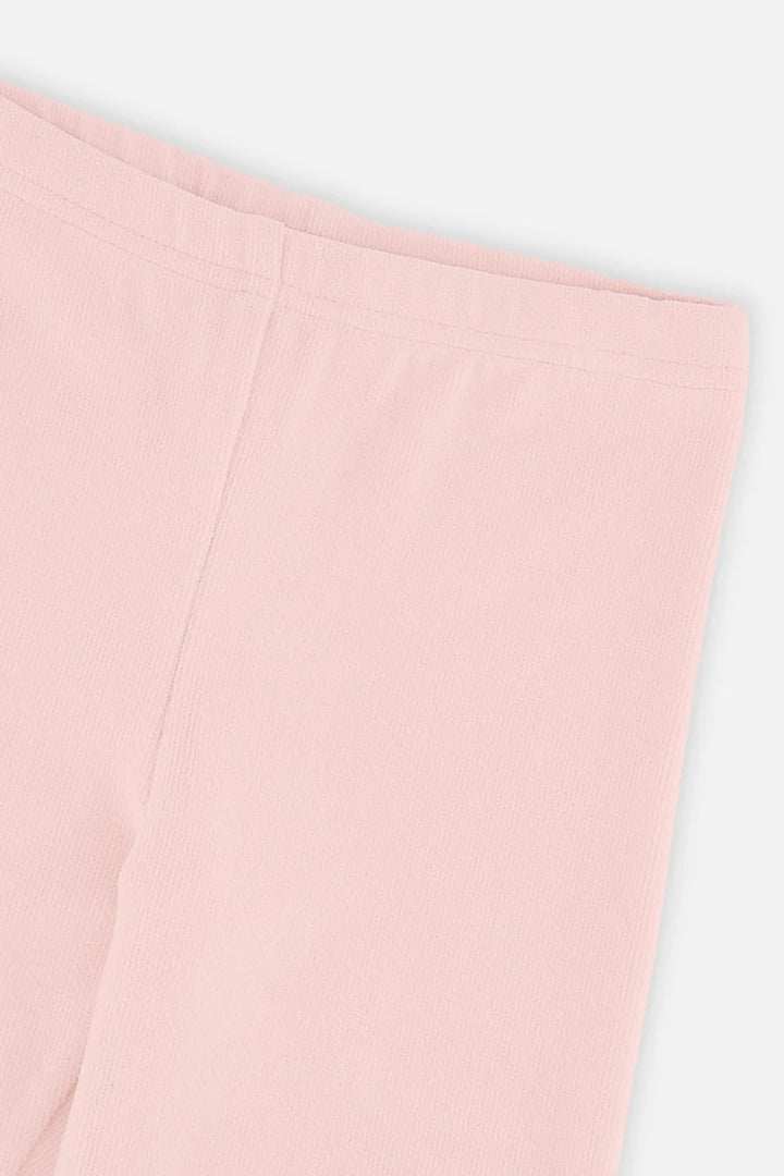 Deux Par Deux Ribbed Leggings - Silver Pink