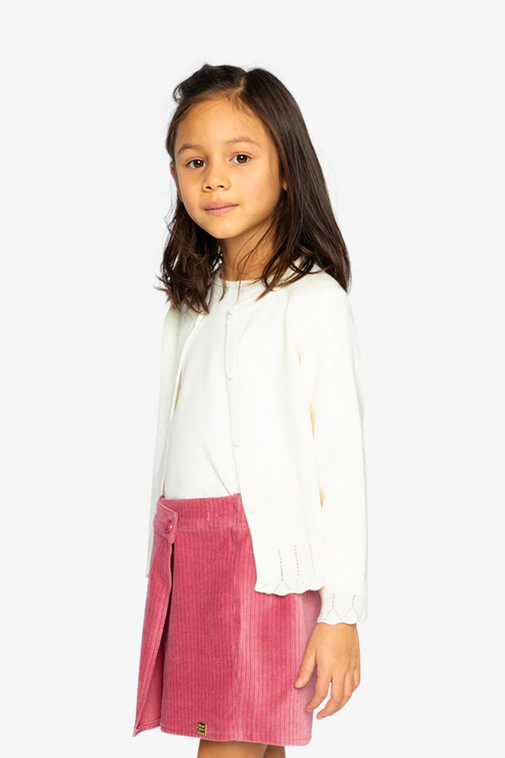 Deux Par Deux Knit Cardigan - Off White