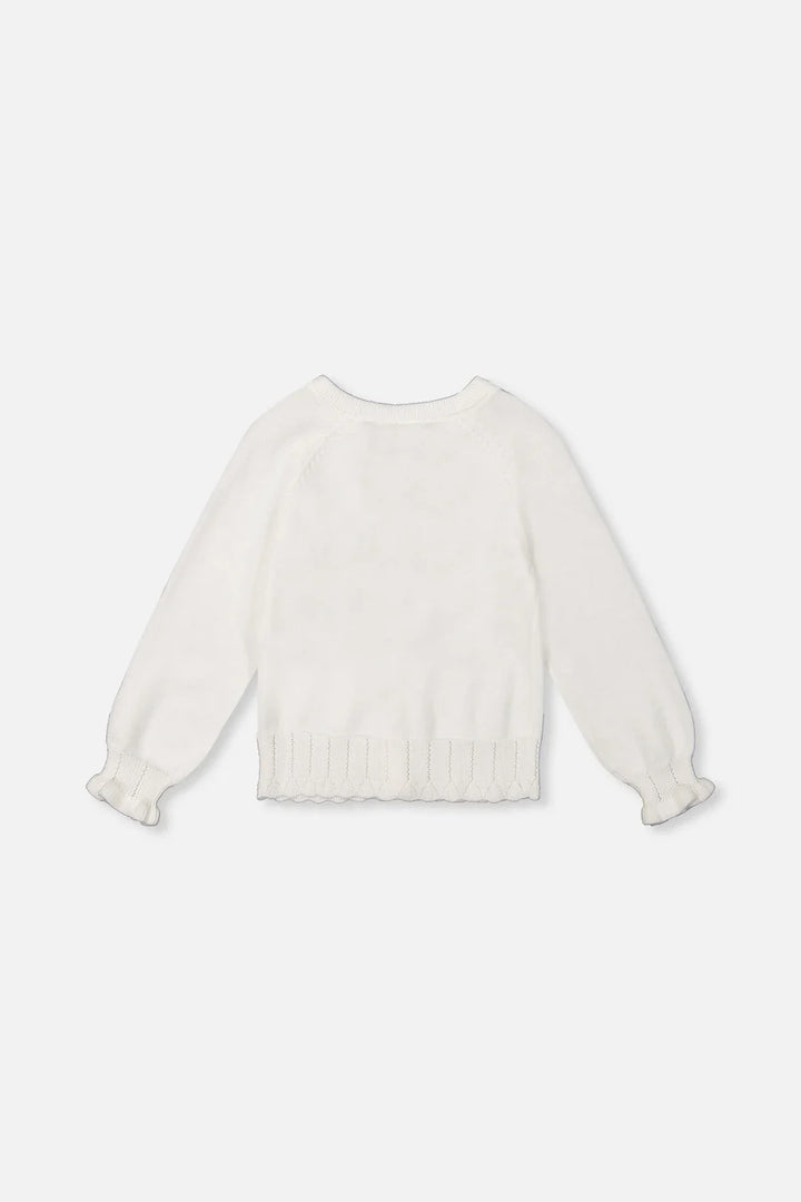 Deux Par Deux Knit Cardigan - Off White