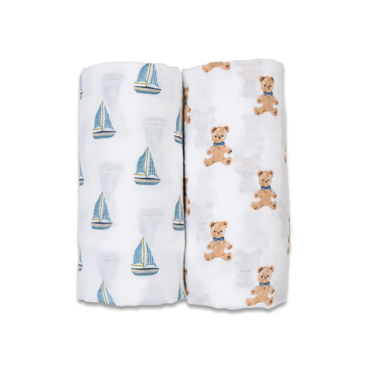 Lulujo Cotton Muslin Swaddles 2pk