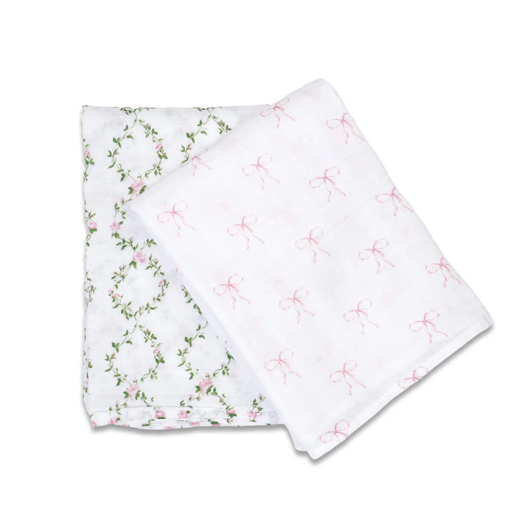 Lulujo Cotton Muslin Swaddles 2pk