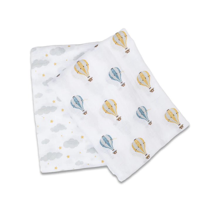 Lulujo Cotton Muslin Swaddles 2pk