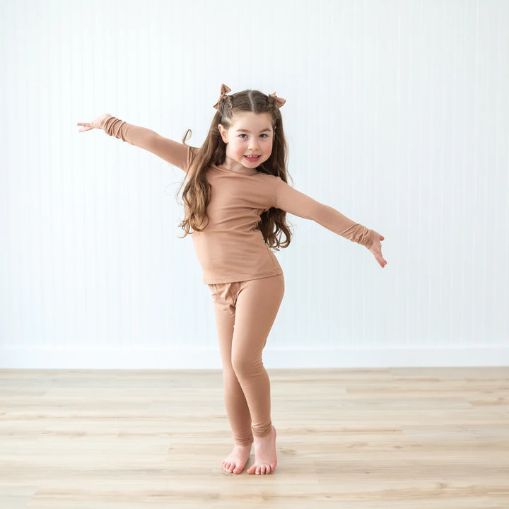 Kyte Baby Long Sleeve Toddler Pajama Set - Latte