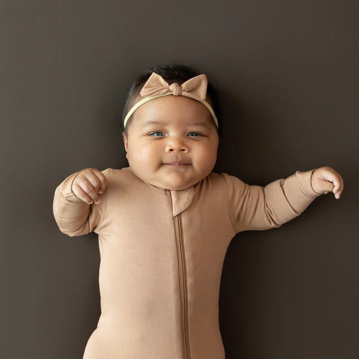 Kyte Baby Zippered Footie - Latte