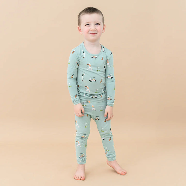 Kyte Baby Long Sleeve Toddler Pajama Set - Golf