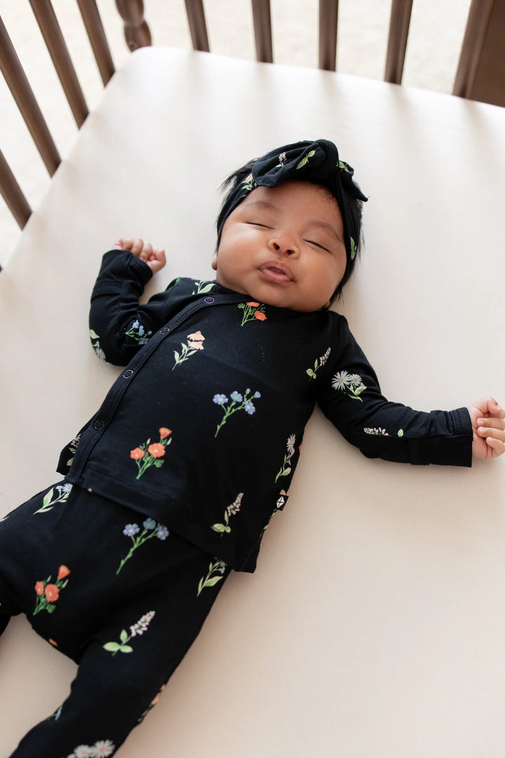 Kyte Baby Take Me Home Set with Bow - Midnight Wildflower