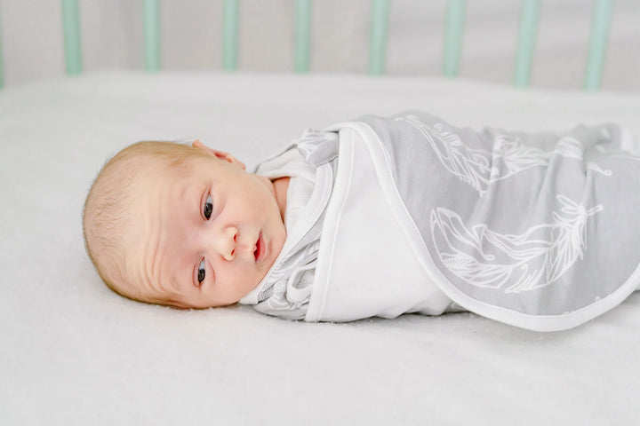 Nest Designs Bamboo Jersey Swaddle Sleep Bag 0.25 TOG - Feather Grey