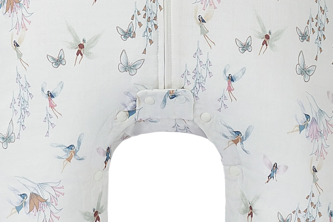 Nest Designs Bamboo Pima Long Sleeve Footed Sleep Bag 0.6 TOG - Fairy Tale