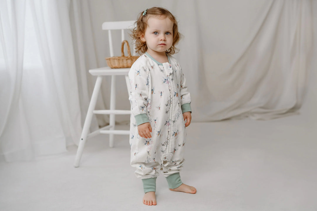 Nest Designs Bamboo Pima Long Sleeve Footed Sleep Bag 0.6 TOG - Fairy Tale