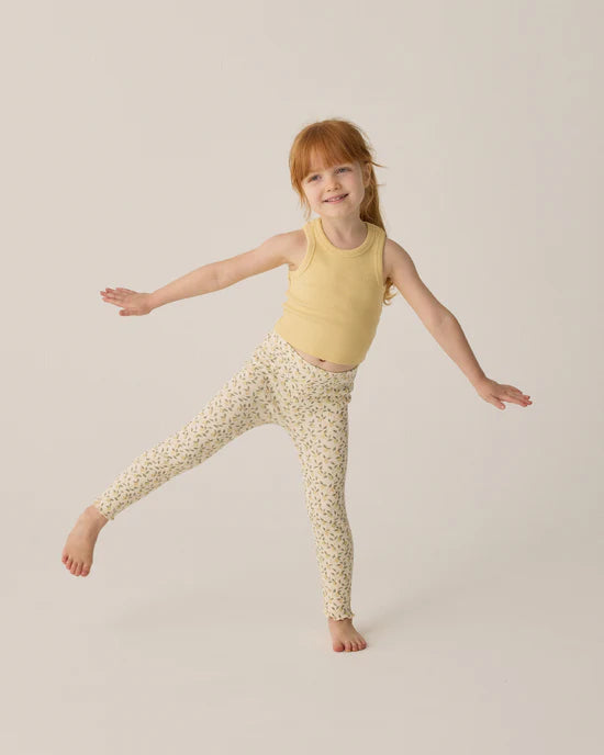 Rylee &amp; Cru Ribbed Legging Set - Lemons, Yellow