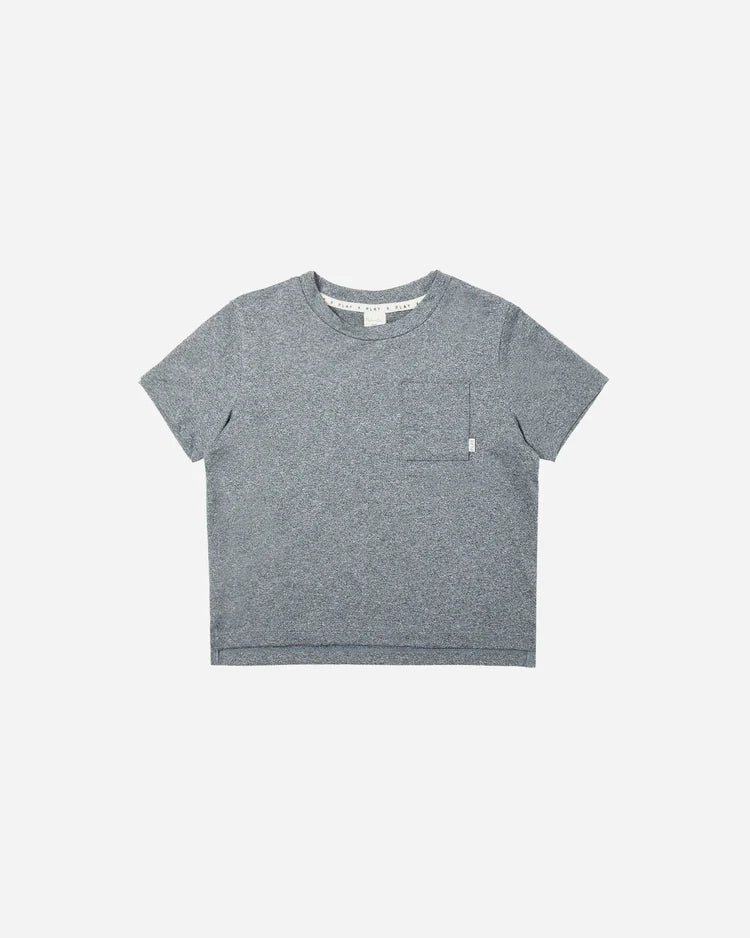 Rylee &amp; Cru Cove Essential Pocket Tee - Heathered Navy