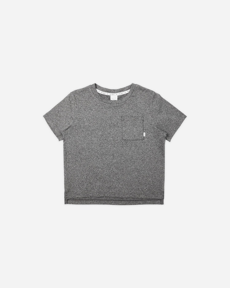 Rylee &amp; Cru Cove Essential Pocket Tee - Heathered Black