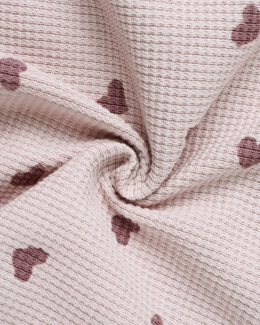 Quincy Mae Waffle Slouch Set - Hearts